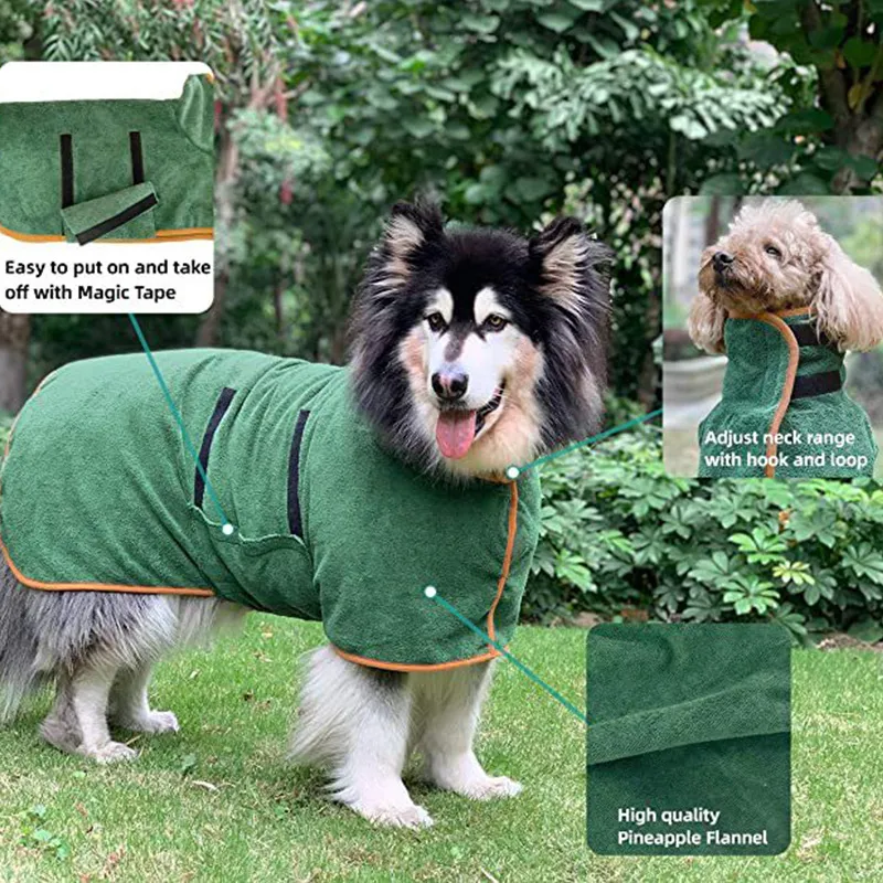 PawRobe — Dog Microfiber Bathrobe & Drying Towel